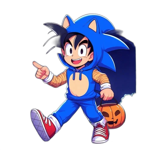 jacket, creature, pixel art, concept art, cartoon, anime, blue, halloween-themed transparent PNG cut-out