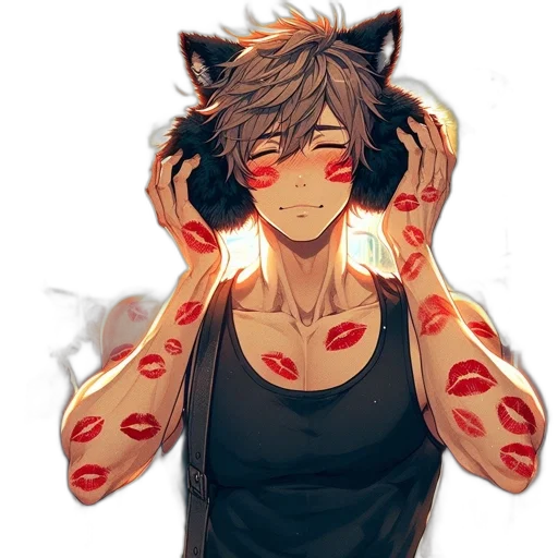 mask, anime, pixel art, watercolor, concept art, red, monochrome, dark transparent PNG cut-out