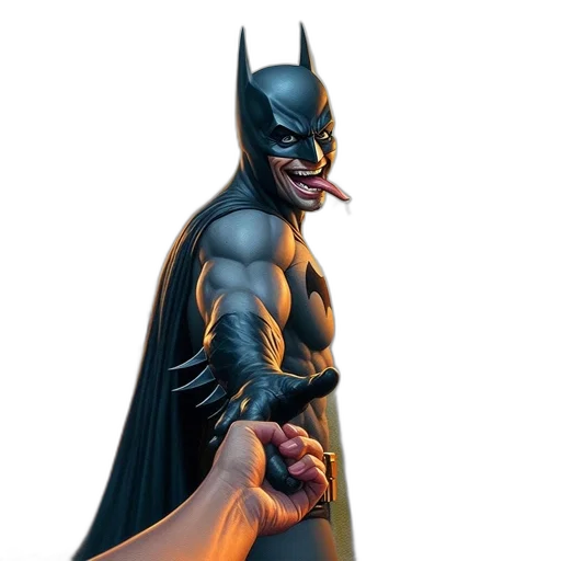comic book art, concept art, 3d render, photorealistic, batman, stands, city, street transparent PNG cut-out