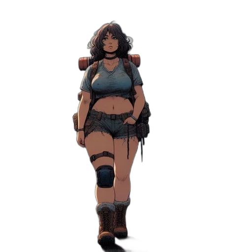dress, weapon, staff, robot, concept art, pixel art, cyberpunk, fantasy art transparent PNG cut-out