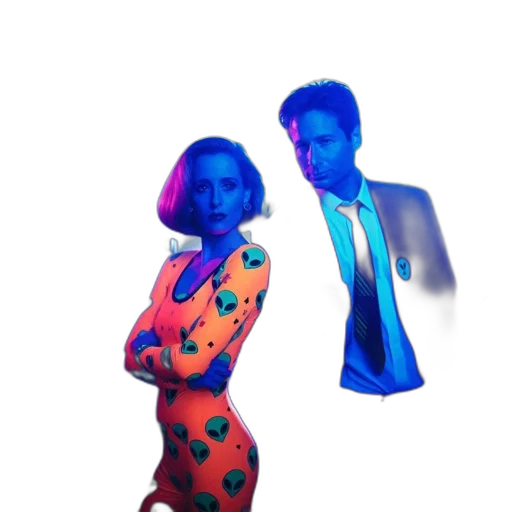 dress, robot, jacket, mask, vaporwave, 3d render, concept art, cyberpunk transparent PNG cut-out