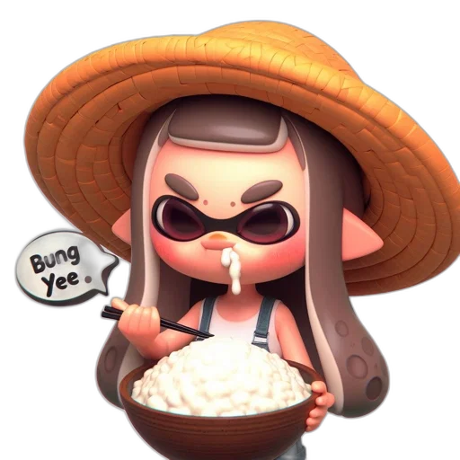 food, 3d render, pixel art, concept art, anime, monochrome, animated, character transparent PNG cut-out