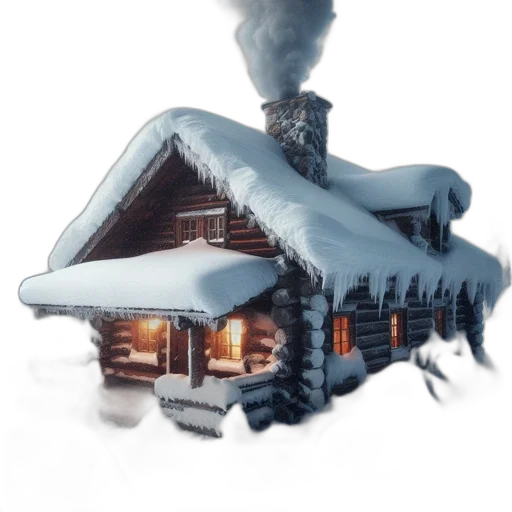 building, hat, concept art, 3d render, photorealistic, fantasy art, snow, fog transparent PNG cut-out