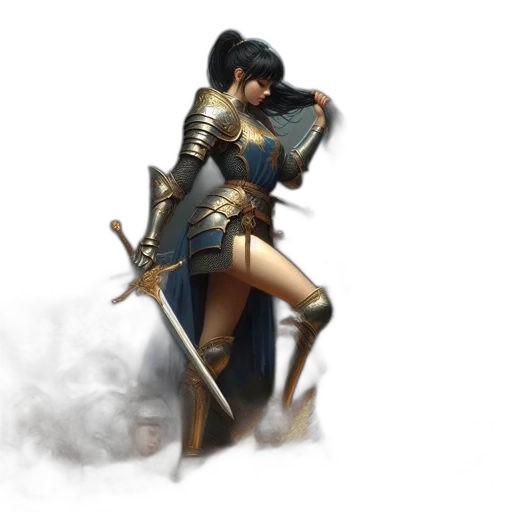 sword, weapon, staff, fantasy art, concept art, pixel art, 3d render, golden transparent PNG cut-out
