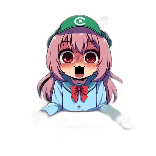 hat, creature, face, robot, anime, pixel art, cartoon, 3d render transparent PNG cut-out