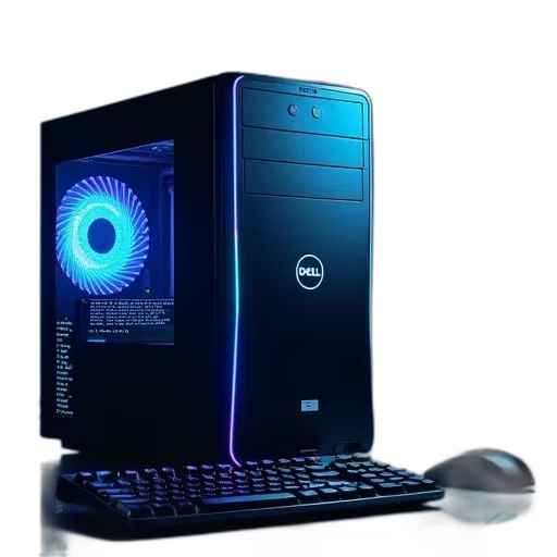 robot, weapon, 3d render, cyberpunk, vaporwave, concept art, blue, dell transparent PNG cut-out