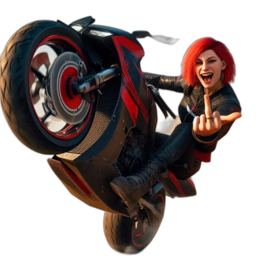 weapon, car, concept art, 3d render, pixel art, photorealistic, woman, red transparent PNG cut-out