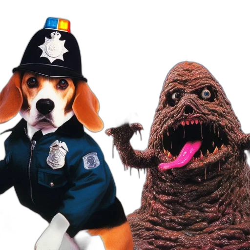 animal, staff, concept art, two, film, poster, parodies, crime-fighting transparent PNG cut-out