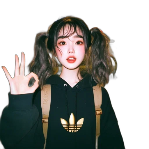 jacket, hair, creature, mask, anime, cartoon, vaporwave, cyberpunk transparent PNG cut-out