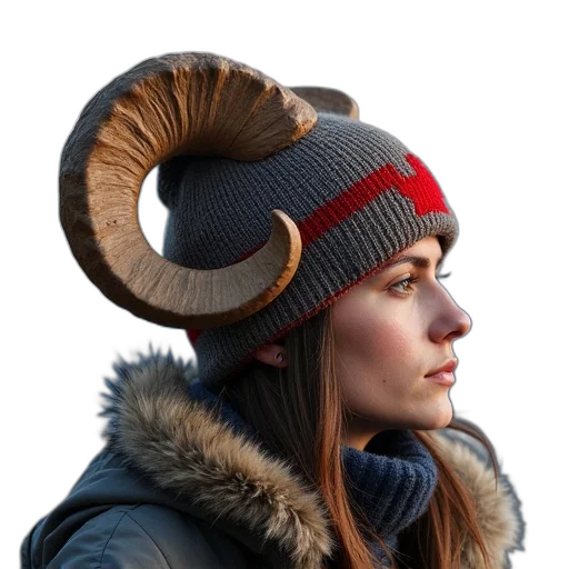 hat, hair, crown, staff transparent PNG cut-out
