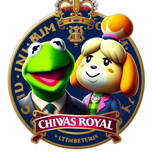 crown, animal, staff, 3d render, concept art, photorealistic, cartoon, kermit transparent PNG cut-out