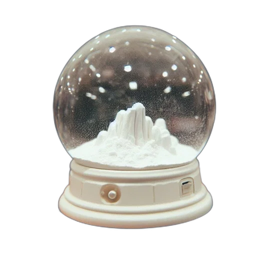 hat, 3d render, photorealistic, snow, outer space, close-up, globe, icy transparent PNG cut-out