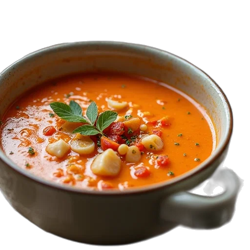 food, photorealistic, soup, powerpoint transparent PNG cut-out