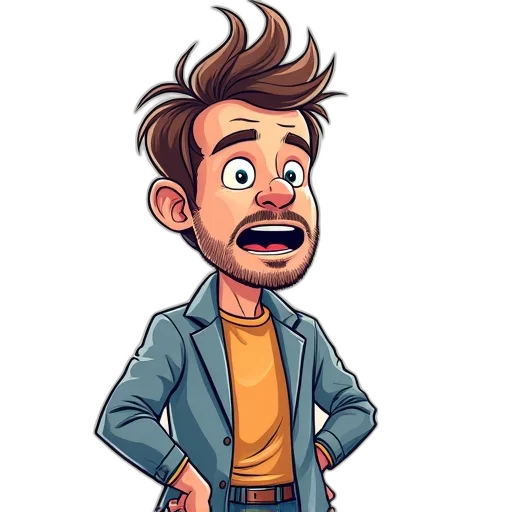 jacket, staff, face, hair, cartoon, concept art, pixel art, 3d render transparent PNG cut-out