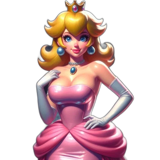 dress, crown, concept art, fantasy art, 3d render, pixel art, pastel, princess transparent PNG cut-out