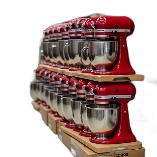 furniture, crown, 3d render, stack, kitchenaid, stand, mixers, displayed transparent PNG cut-out