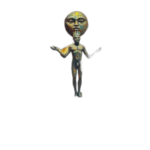 staff, mask, robot, creature, 3d render, concept art, pixel art, fantasy art transparent PNG cut-out
