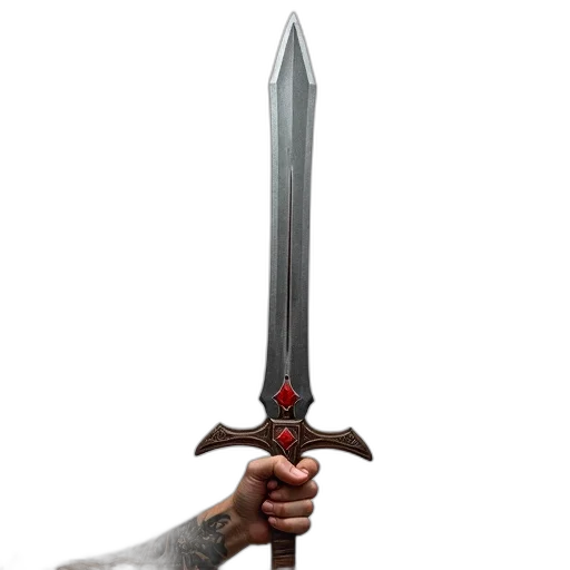 sword, weapon, staff, dragon, 3d render, concept art, fantasy art, pixel art transparent PNG cut-out