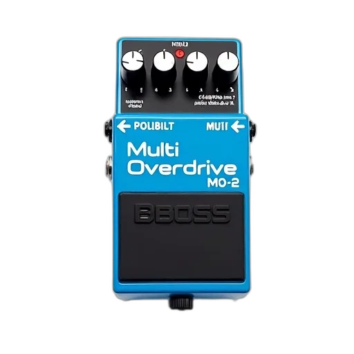 blue, boss, multi-overdrive, pedal, black, footswitch, row, knobs transparent PNG cut-out