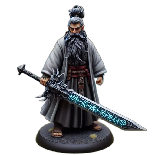 staff, sword, weapon, concept art, fantasy art, detailed, miniature, figurine transparent PNG cut-out