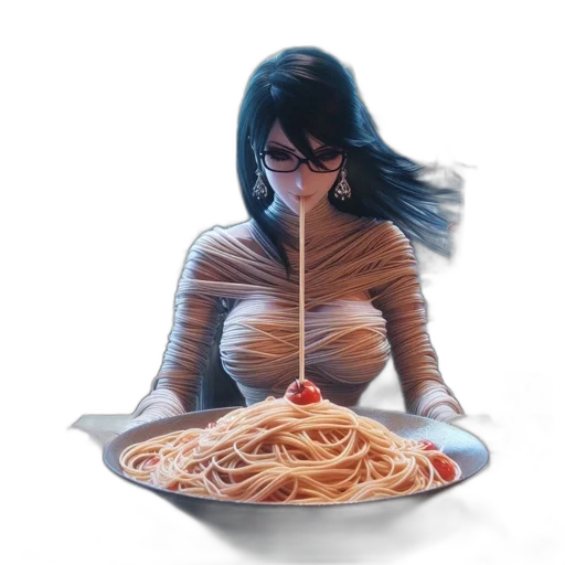 food, dress, creature, animal, concept art, comic book art, cyberpunk, photorealistic transparent PNG cut-out