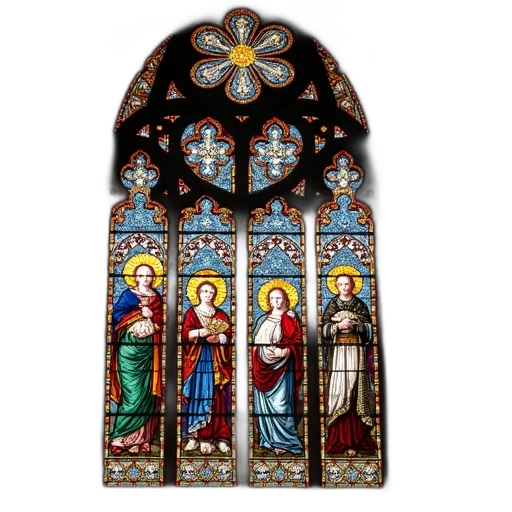 stained, glass, window, church transparent PNG cut-out
