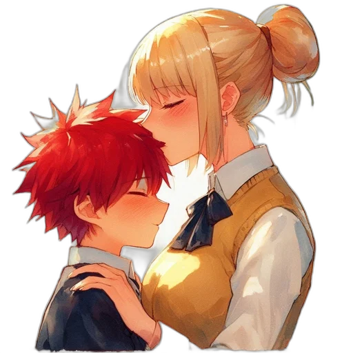 anime, pixel art, watercolor, concept art, fire, red, golden, two transparent PNG cut-out