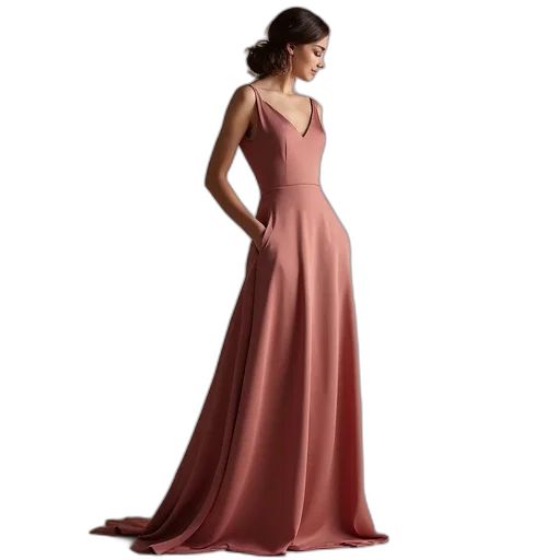 dress, earth tones, line, neck transparent PNG cut-out
