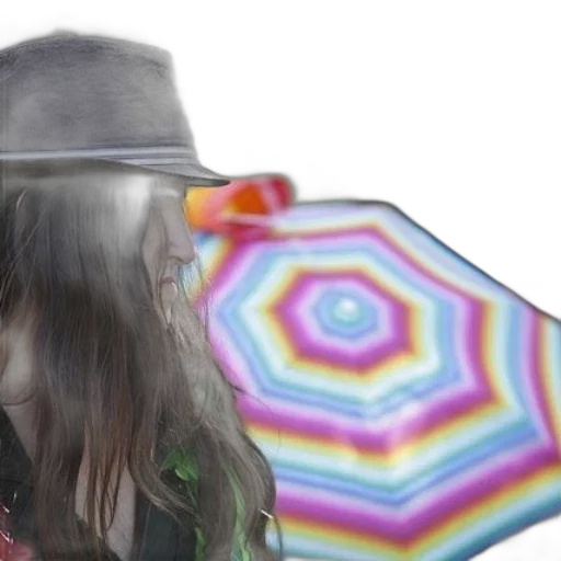 hat, umbrella, hair, mask transparent PNG cut-out