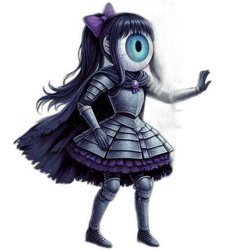 robot, dress, mask, creature, concept art, fantasy art, 3d render, anime transparent PNG cut-out