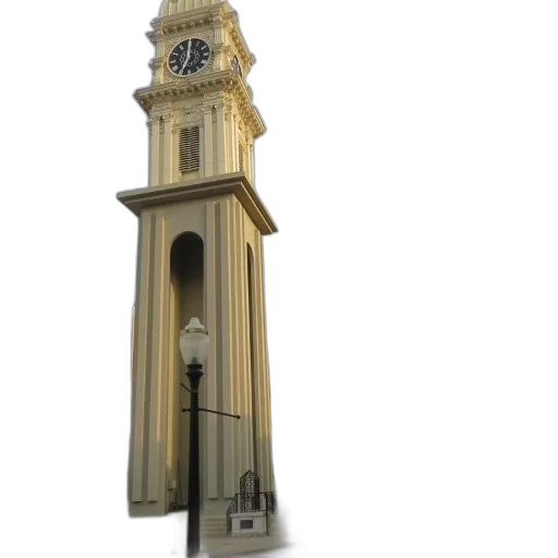 building, staff, 3d render, photorealistic, concept art, tall, clock, tower transparent PNG cut-out