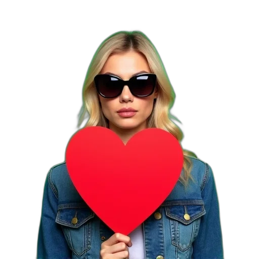 jacket, face, mask, red, woman, blonde, hair, wearing transparent PNG cut-out
