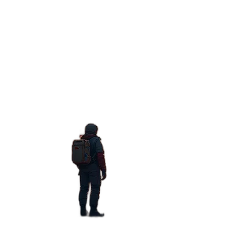 jacket, robot, staff, umbrella transparent PNG cut-out