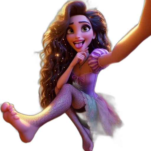 creature, hair, dress, fantasy art, cartoon, concept art, 3d render, underwater transparent PNG cut-out