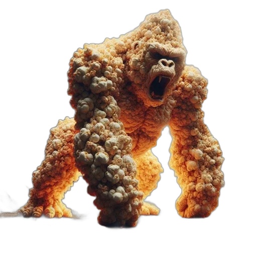 creature, food, animal, dragon, 3d render, concept art, large, cauliflower transparent PNG cut-out