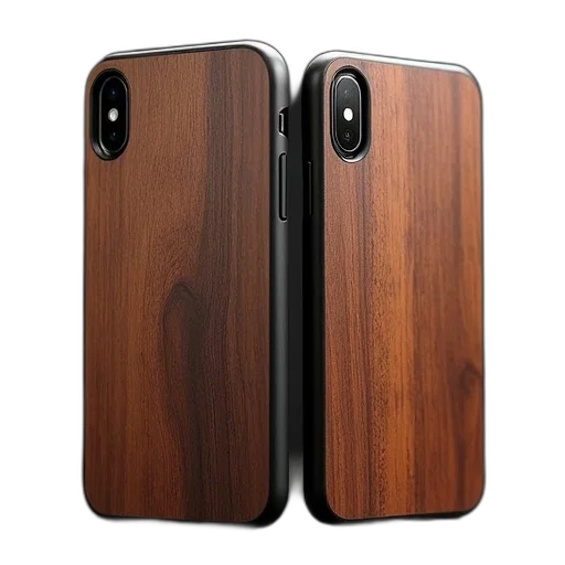 3d render, front, back, wooden transparent PNG cut-out