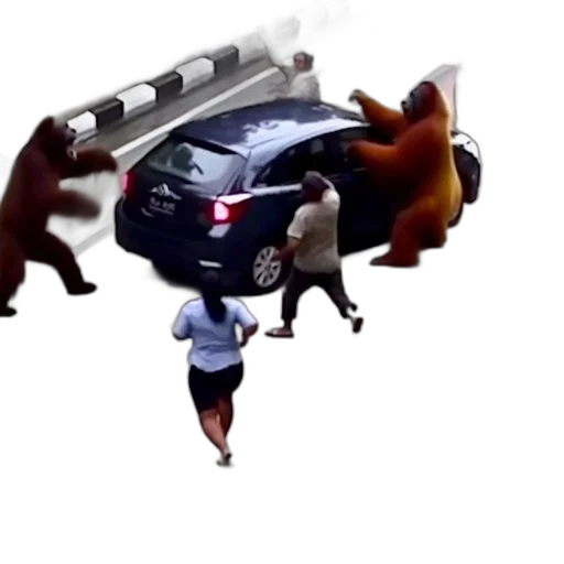 car, robot, weapon, umbrella, concept art, 3d render, fire, underwater transparent PNG cut-out