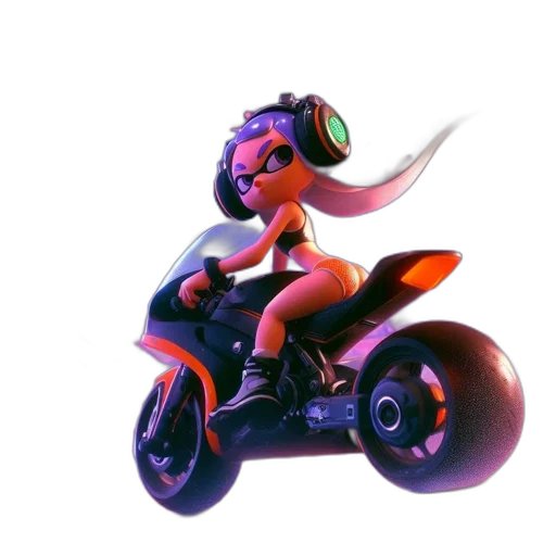 weapon, car, robot, animal, concept art, 3d render, vaporwave, cyberpunk transparent PNG cut-out