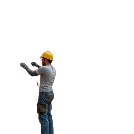 staff, hat, mask, jacket transparent PNG cut-out