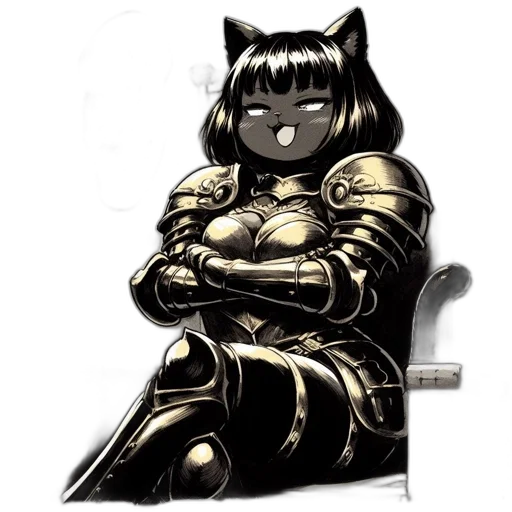 crown, robot, weapon, mask, concept art, comic book art, fantasy art, anime transparent PNG cut-out