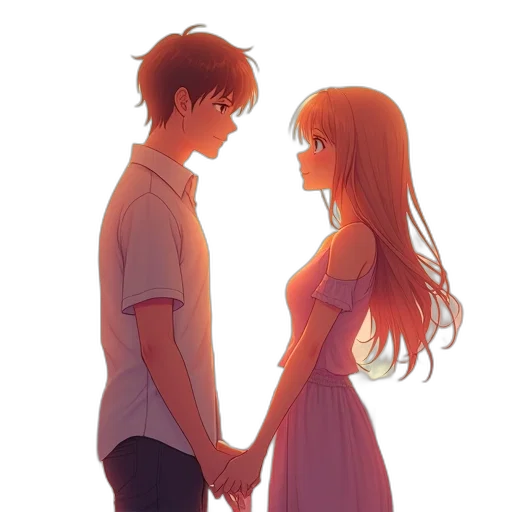 dress, anime, watercolor, pixel art, concept art, fire, sunset, neon lights transparent PNG cut-out