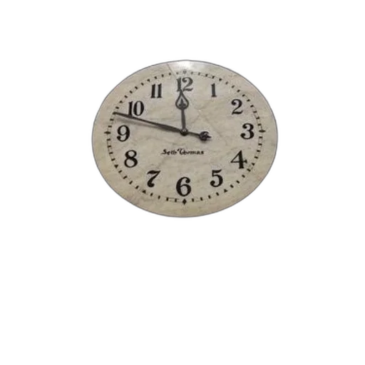 3d render, seth, thomas, clock, roman, numerals, wooden, wall transparent PNG cut-out