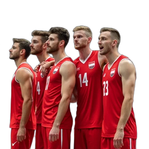 hair, poland, team, after, their, match, men, volleyball transparent PNG cut-out