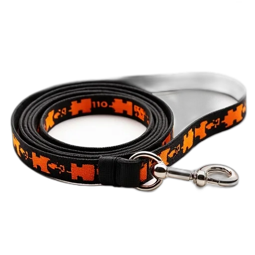 jewelry, black, orange, leash, metallic, ring, attached, has transparent PNG cut-out