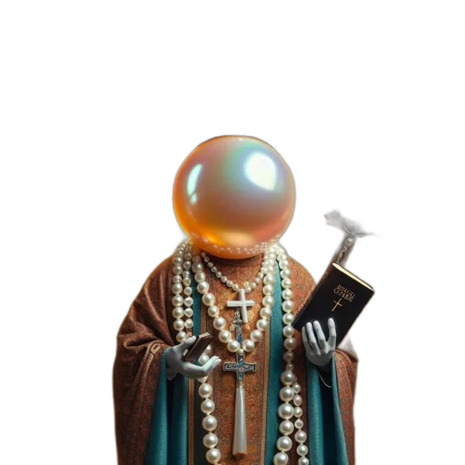 robot, jewelry, staff, jacket, 3d render, concept art, vaporwave, cyberpunk transparent PNG cut-out