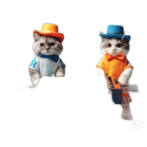 hat, animal, staff, 3d render, concept art, photorealistic, pixel art, two transparent PNG cut-out