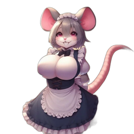 hat, animal, staff, dress, concept art, 3d render, anime, pixel art transparent PNG cut-out