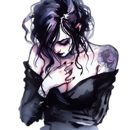 mask, dress, staff, face, watercolor, concept art, fantasy art, comic book art transparent PNG cut-out