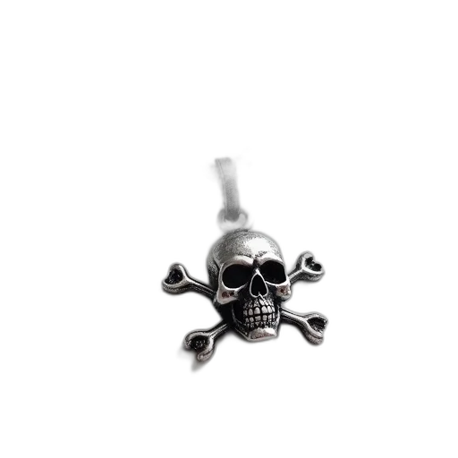 jewelry, crown, weapon, staff, 3d render, silver, pendant, skull transparent PNG cut-out