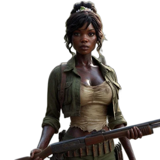 weapon, staff, concept art, 3d render, photorealistic, woman, stands, near transparent PNG cut-out
